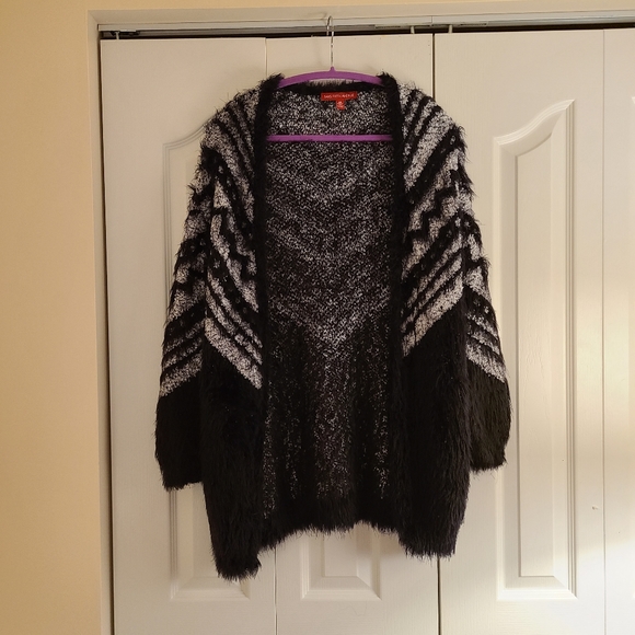 Saks fifth ave fuzzy cardigan - Picture 1 of 5